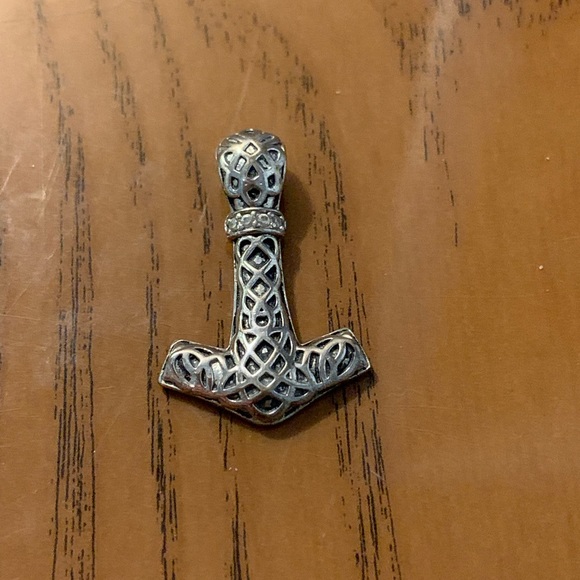 NKlaus Orecchini Uomo Donna Martello Di Thor Mjolnir - Argento 925 Ossidato - Gioielli Vichinghi